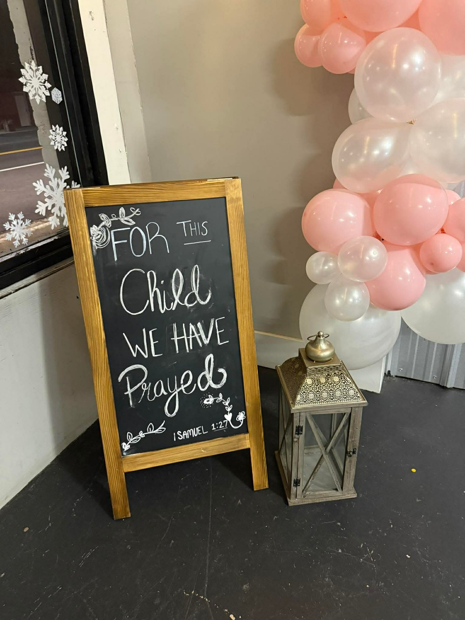 Blessed child themed celebration at The 1889