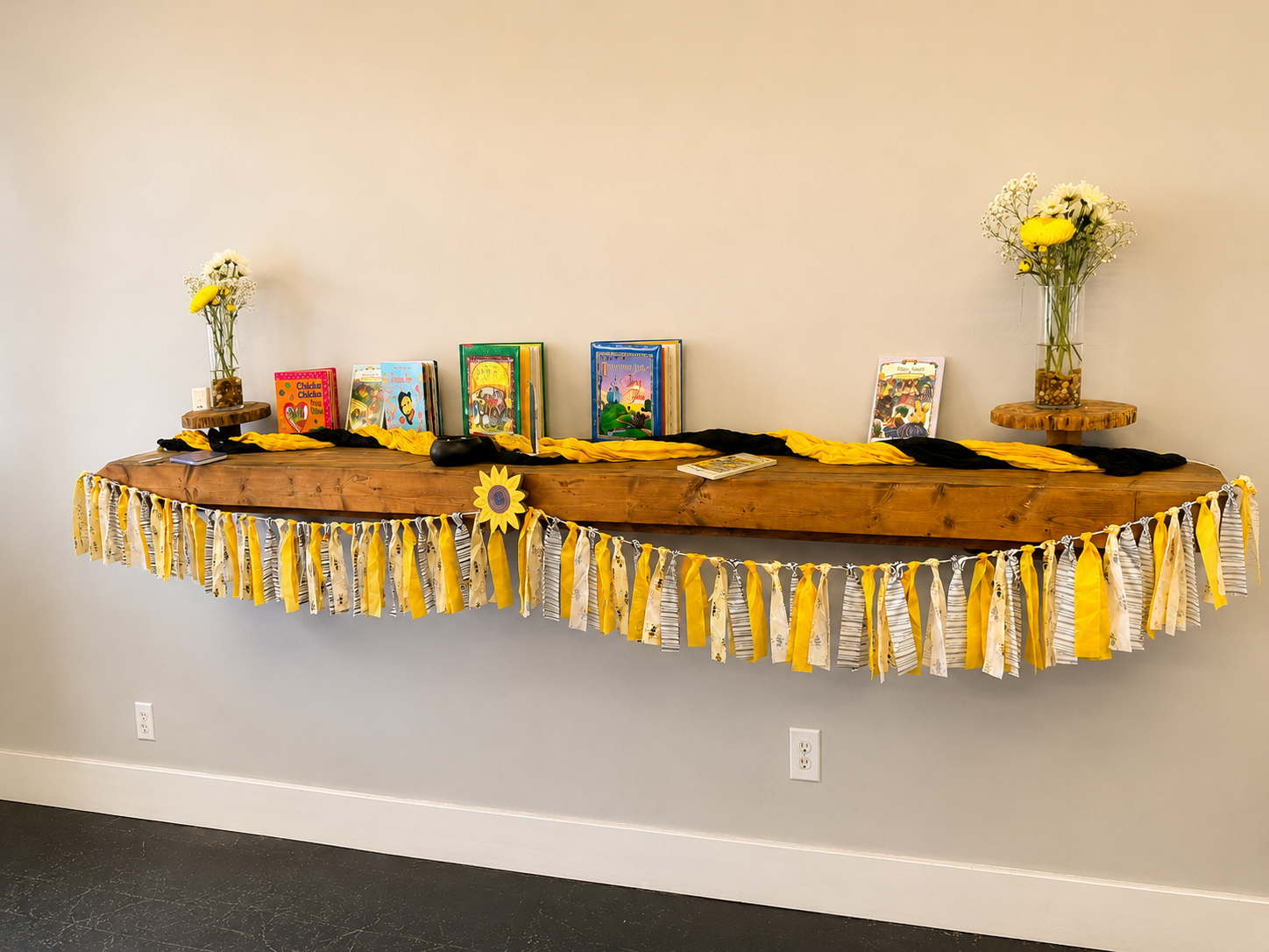 Bee-themed decor details at The 1889